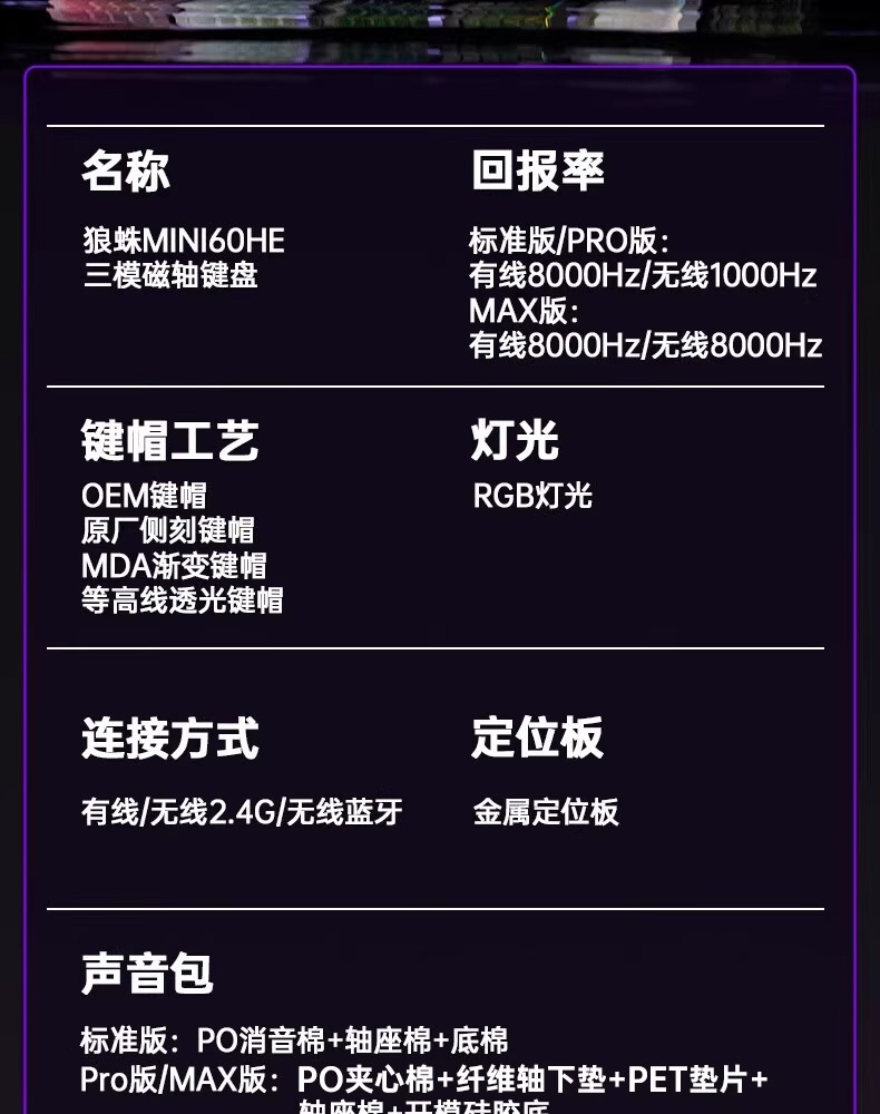 狼蛛MINI 60HE